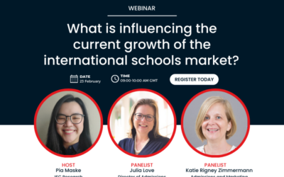 What is influencing the current growth of the international schools market?