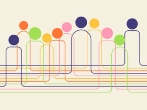 An abstract graphic showing a leadership team